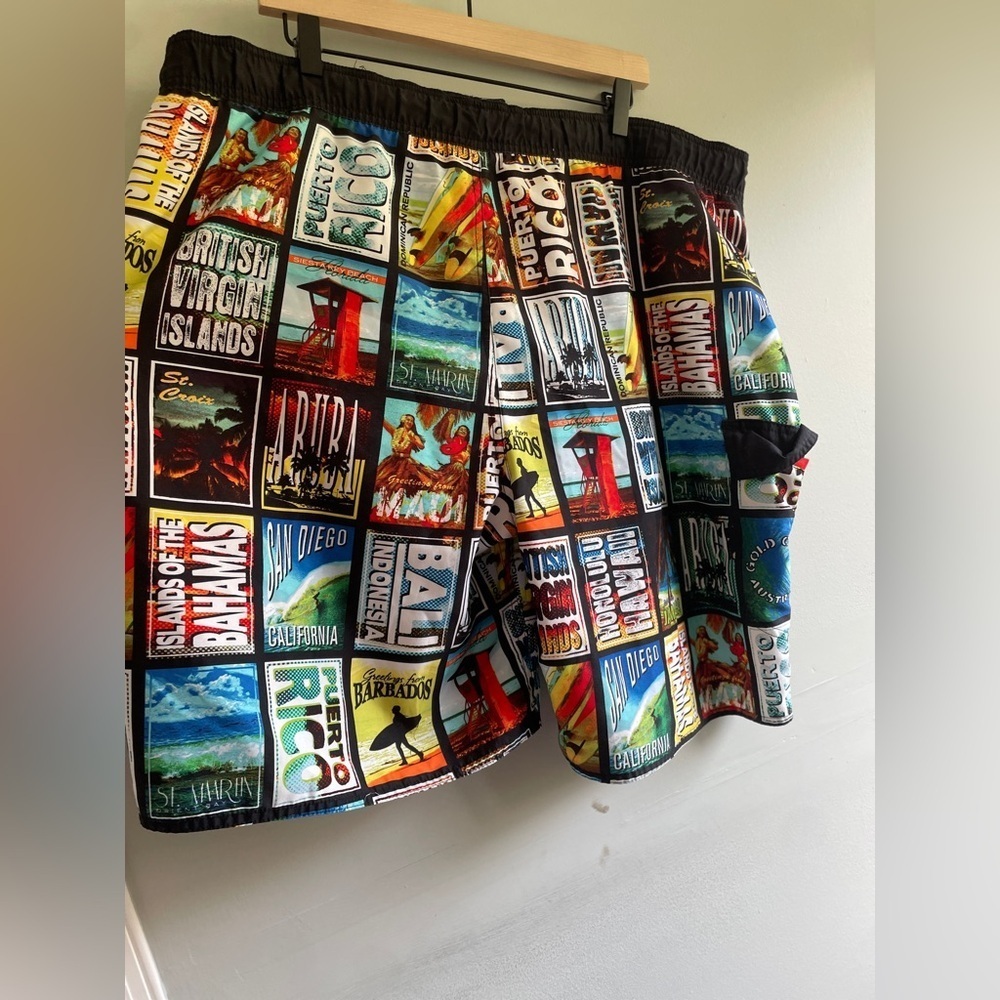 Joe Boxer Multicolor Graphic Swim Shorts - Picture 5 of 7